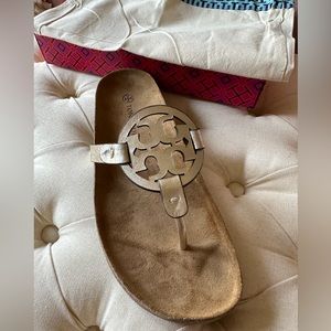 Tory Burch Miller Cloud Sandals Spark Gold 8